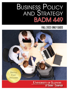 Business Policy and Strategy  - Fall 2023 Only