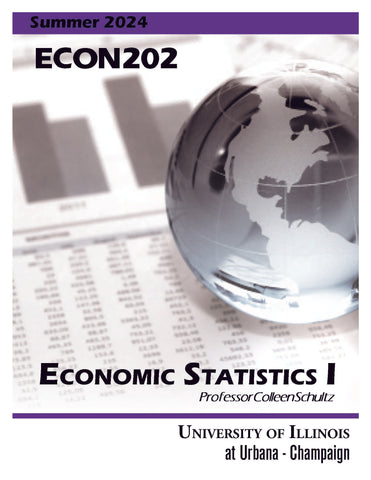 Economic Statistics I - Summer 2024