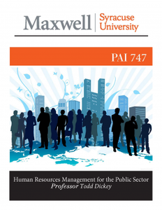 Human Resources Management for the Public Sector